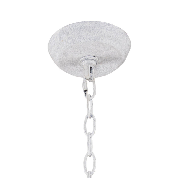 Rustic 3-Light White Dry Rated Farmhouse Island Pendant Hanging Light - Sweatfully