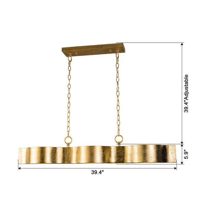 5-Light Golden Modern Dry Rated Island Pendant Lighitng - Sweatfully