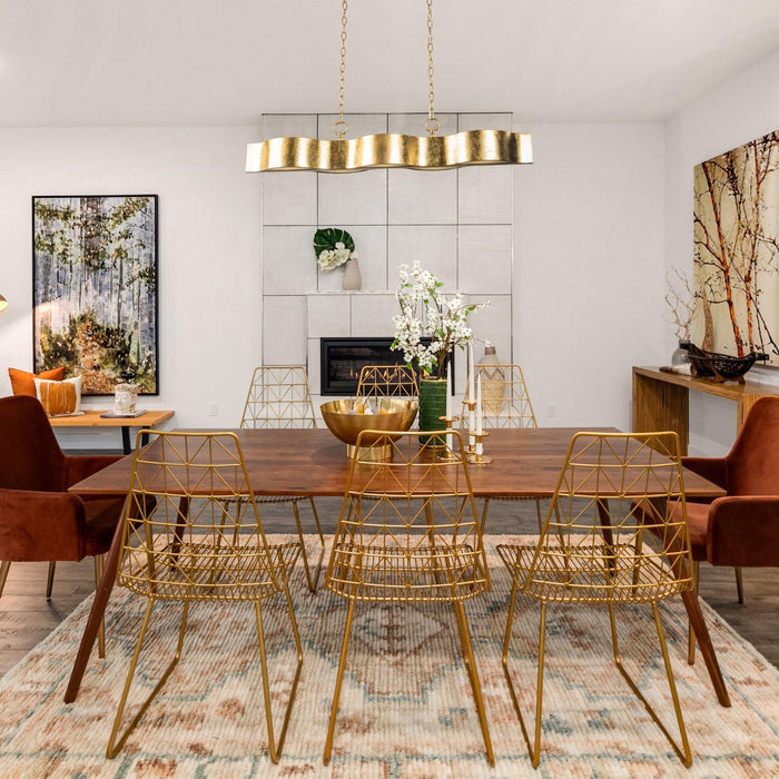5-Light Golden Modern Dry Rated Island Pendant Lighitng - Sweatfully