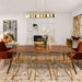 5-Light Golden Modern Dry Rated Island Pendant Lighitng - Sweatfully