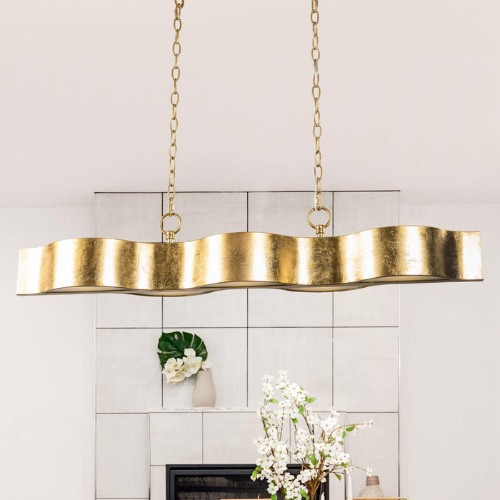 5-Light Golden Modern Dry Rated Island Pendant Lighitng - Sweatfully