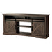 68" Farmhouse TV Stand with Double Sliding Barn Doors for Living Room - Sweatfully