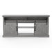 68" Farmhouse TV Stand with Double Sliding Barn Doors for Living Room - Sweatfully