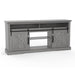 68" Farmhouse TV Stand with Double Sliding Barn Doors for Living Room - Sweatfully