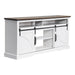68" Farmhouse TV Stand with Double Sliding Barn Doors for Living Room - Sweatfully