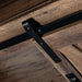 68" Farmhouse TV Stand with Double Sliding Barn Doors for Living Room - Sweatfully