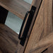 68" Farmhouse TV Stand with Double Sliding Barn Doors for Living Room - Sweatfully