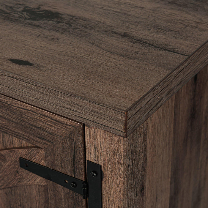 Farmhouse TV Stand for 58 Inch TV Storage Cabinet for Living Room - Sweatfully