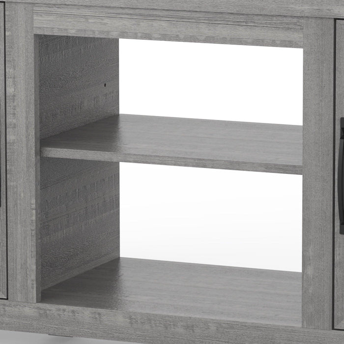 Farmhouse TV Stand for 58 Inch TV Storage Cabinet for Living Room - Sweatfully