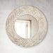 Traditioanl Wood Round Mirror Wall Decor - Sweatfully