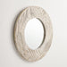 Traditioanl Wood Round Mirror Wall Decor - Sweatfully