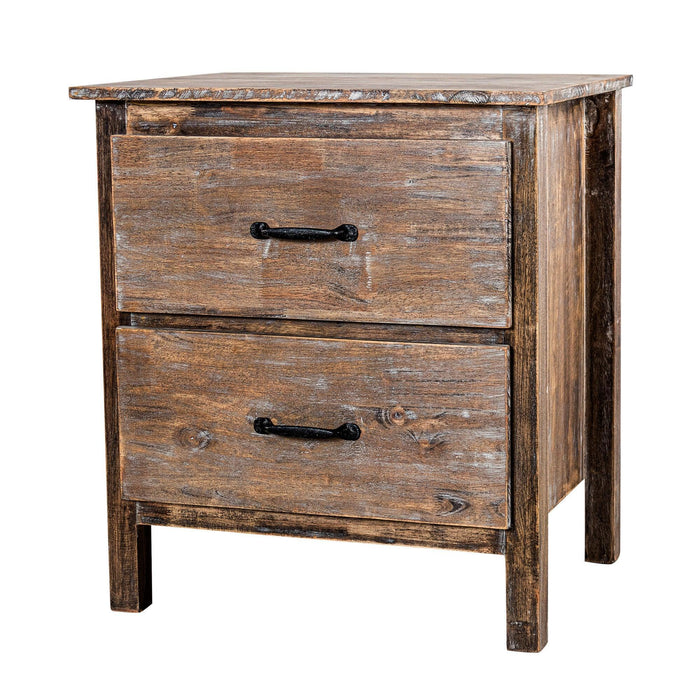 Farmhouse  Solid Wood Bedroom Nightstand Side Table - Sweatfully