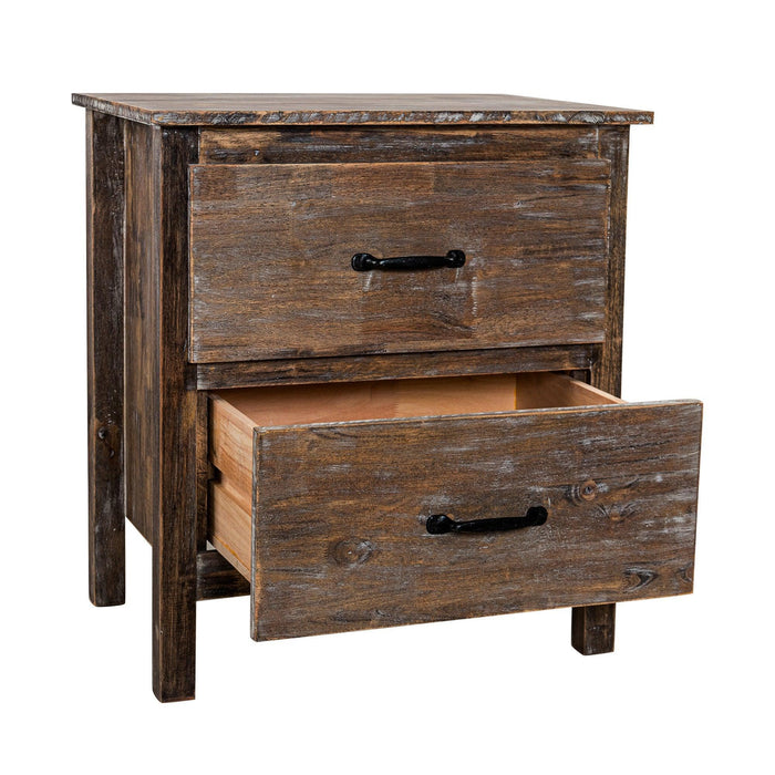 Farmhouse  Solid Wood Bedroom Nightstand Side Table - Sweatfully