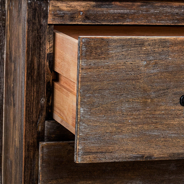 Farmhouse  Solid Wood Bedroom Nightstand Side Table - Sweatfully