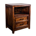Modern Assembled Brown 2-Drawer Cabinet Night Stand - Sweatfully