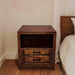 Modern Assembled Brown 2-Drawer Cabinet Night Stand - Sweatfully