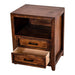 Modern Assembled Brown 2-Drawer Cabinet Night Stand - Sweatfully