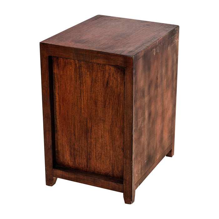 Modern Assembled Brown 2-Drawer Cabinet Night Stand - Sweatfully