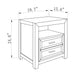 Modern Assembled Brown 2-Drawer Cabinet Night Stand - Sweatfully