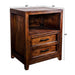 Modern Assembled Brown 2-Drawer Cabinet Night Stand - Sweatfully