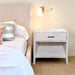 Classic Modern 1-Drawer Solid Wood White Nightstand Side Table - Sweatfully