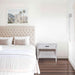 Classic Modern 1-Drawer Solid Wood White Nightstand Side Table - Sweatfully