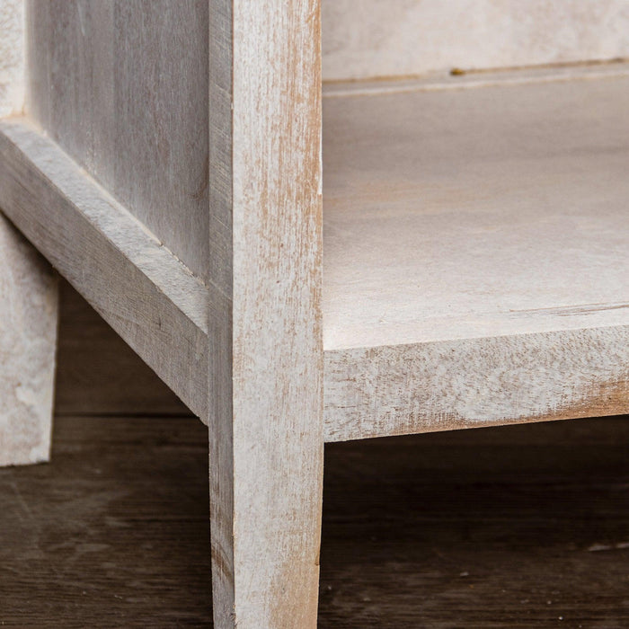 Classic Modern 1-Drawer Solid Wood White Nightstand Side Table - Sweatfully