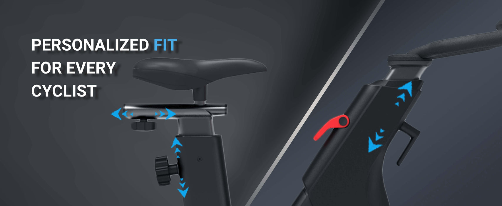 Home Upright Bike - Muscle D Fitness - Exercise Bike - Adjustable Seat and Handle Bars - Sweatfully