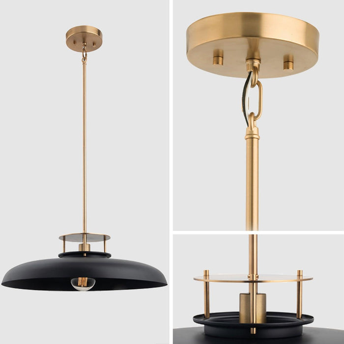 Beacon 1-Light Modern Gold & Black Island Pendant Light - Sweatfully