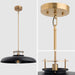 Beacon 1-Light Modern Gold & Black Island Pendant Light - Sweatfully