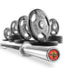 XMARK Tri-Grip Olympic Weight Plates and Olympic Barbell Sets LUMBERJACK-3377-BAL-155 - Sweatfully