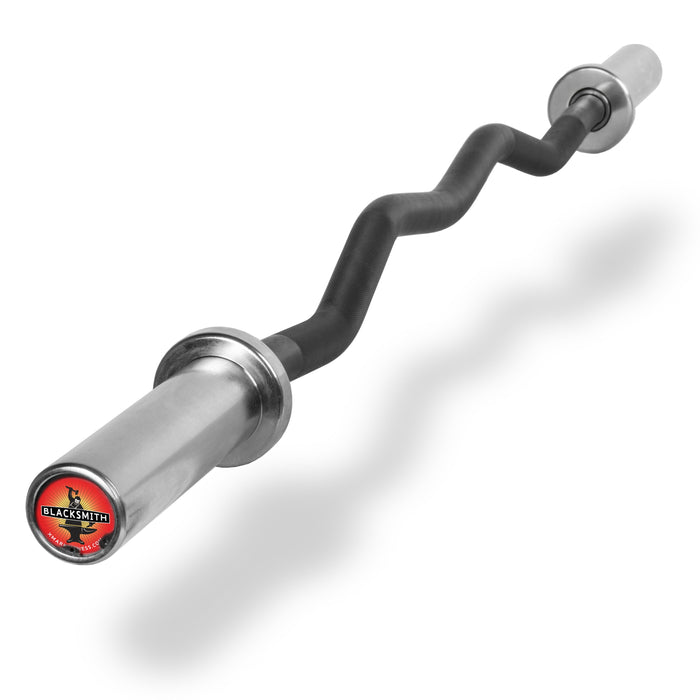 XMARK Blacksmith EZ Curl Bar, Fits Olympic Weight Plates BLACKSMITH-CURL - Sweatfully