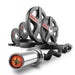 XMARK Texas Star Olympic Weight Plates and Curl Barbell Sets XM-3675-BLACK-3389-BAL-65 - Sweatfully