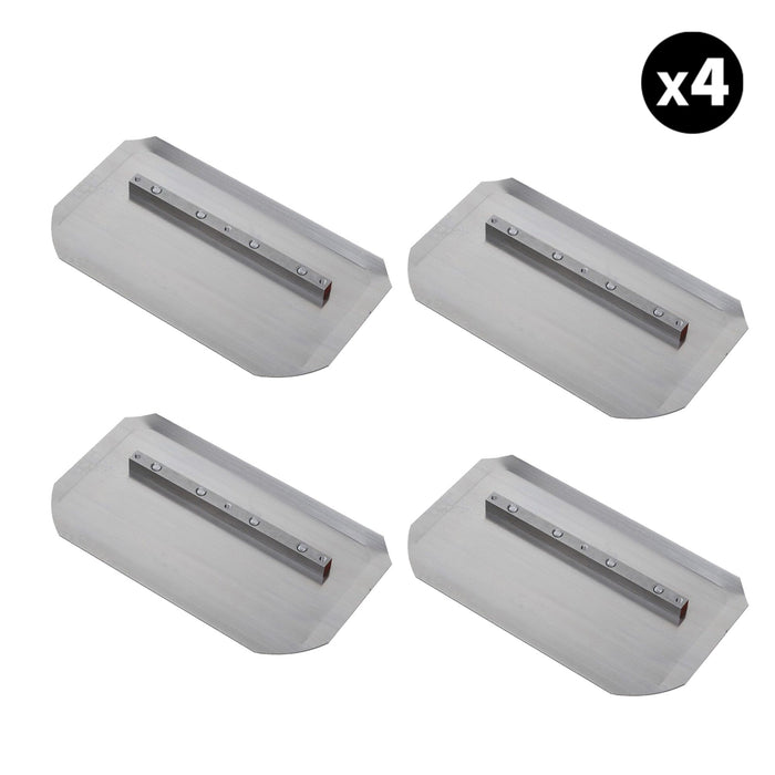 Set of 4 - 6″ x 14″ Replacement Combo Trowel Blades Bar Mount for Tomahawk 36" Power Trowels - Sweatfully