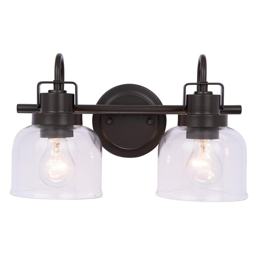 Brighton 2-Light Dark Bronze Dimmable Bathroom Vanity Light - Sweatfully