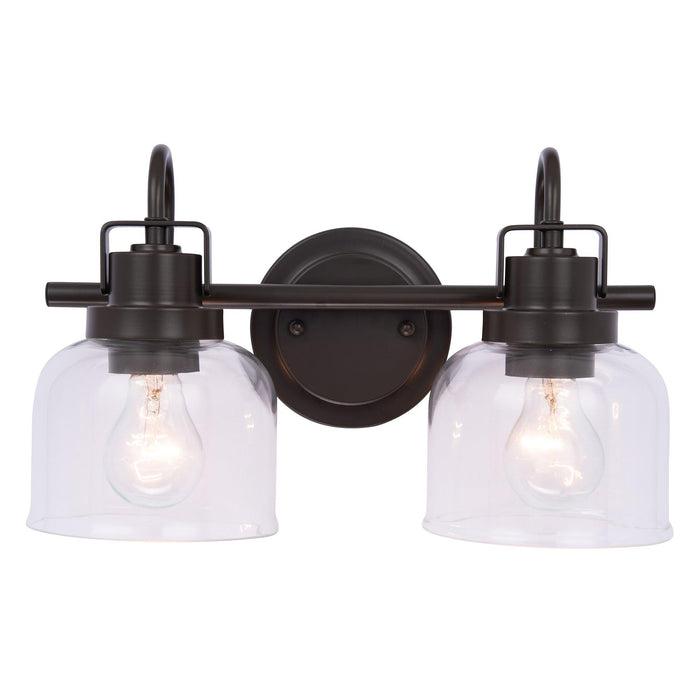 Brighton 2-Light Dark Bronze Dimmable Bathroom Vanity Light - Sweatfully