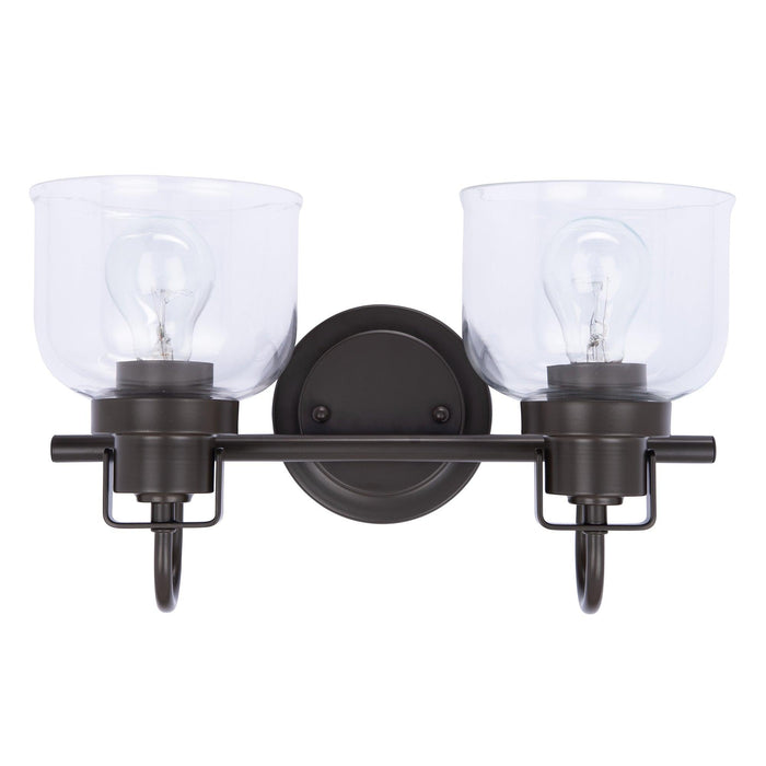 Brighton 2-Light Dark Bronze Dimmable Bathroom Vanity Light - Sweatfully