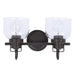 Brighton 2-Light Dark Bronze Dimmable Bathroom Vanity Light - Sweatfully