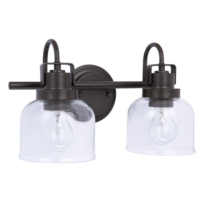 Brighton 2-Light Dark Bronze Dimmable Bathroom Vanity Light - Sweatfully