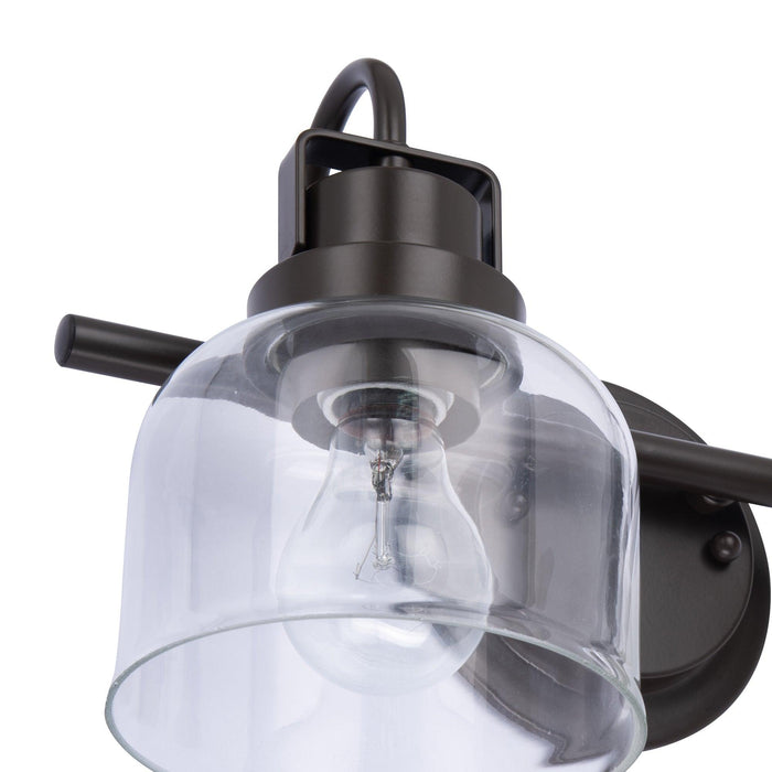 Brighton 2-Light Dark Bronze Dimmable Bathroom Vanity Light - Sweatfully