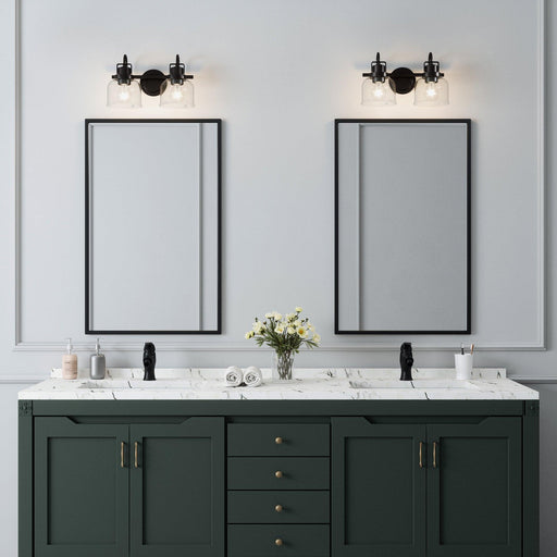 Brighton 2-Light Dark Bronze Dimmable Bathroom Vanity Light - Sweatfully