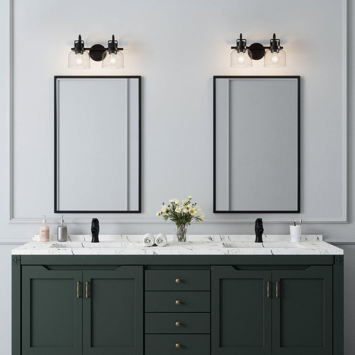 Brighton 2-Light Dark Bronze Dimmable Bathroom Vanity Light - Sweatfully