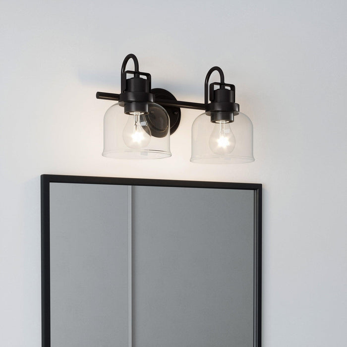 Brighton 2-Light Dark Bronze Dimmable Bathroom Vanity Light - Sweatfully