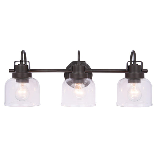 Brighton 3-Light Dark Bronze Dimmable Bathroom Vanity Light - Sweatfully