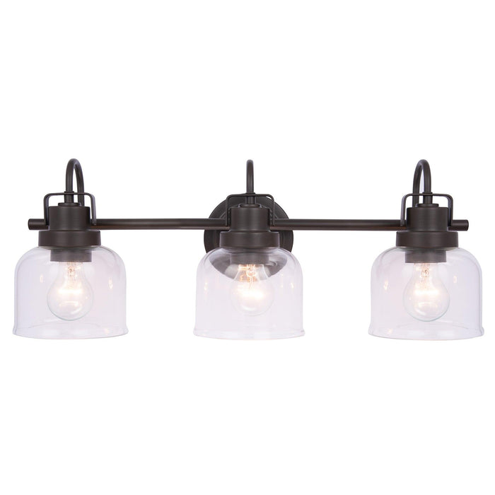 Brighton 3-Light Dark Bronze Dimmable Bathroom Vanity Light - Sweatfully