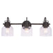 Brighton 3-Light Dark Bronze Dimmable Bathroom Vanity Light - Sweatfully