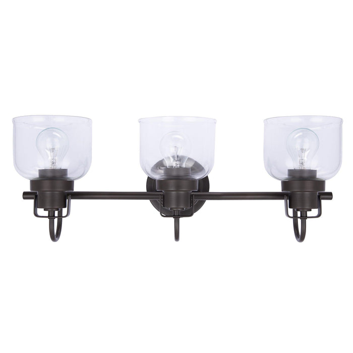 Brighton 3-Light Dark Bronze Dimmable Bathroom Vanity Light - Sweatfully