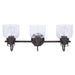 Brighton 3-Light Dark Bronze Dimmable Bathroom Vanity Light - Sweatfully