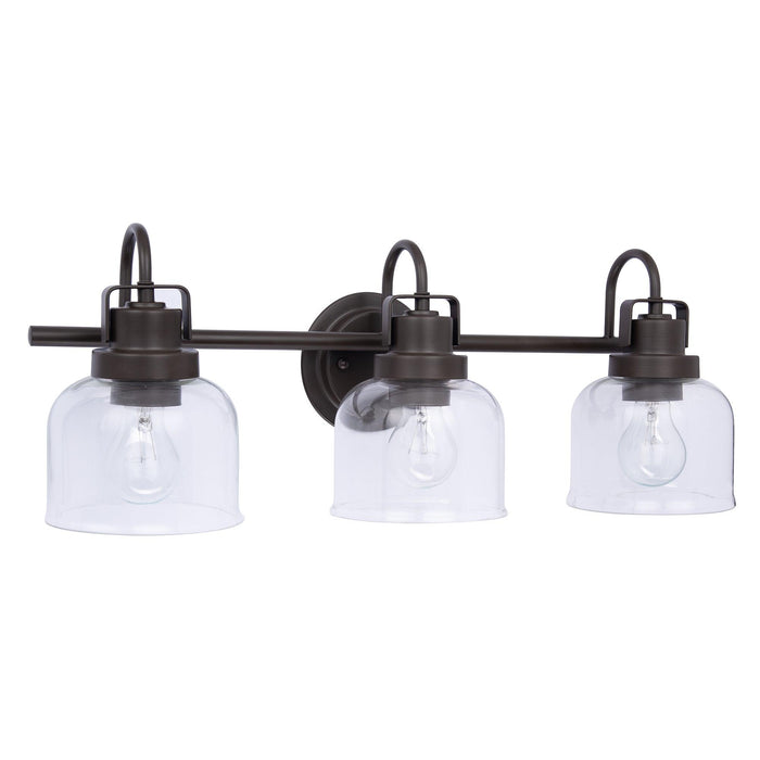 Brighton 3-Light Dark Bronze Dimmable Bathroom Vanity Light - Sweatfully