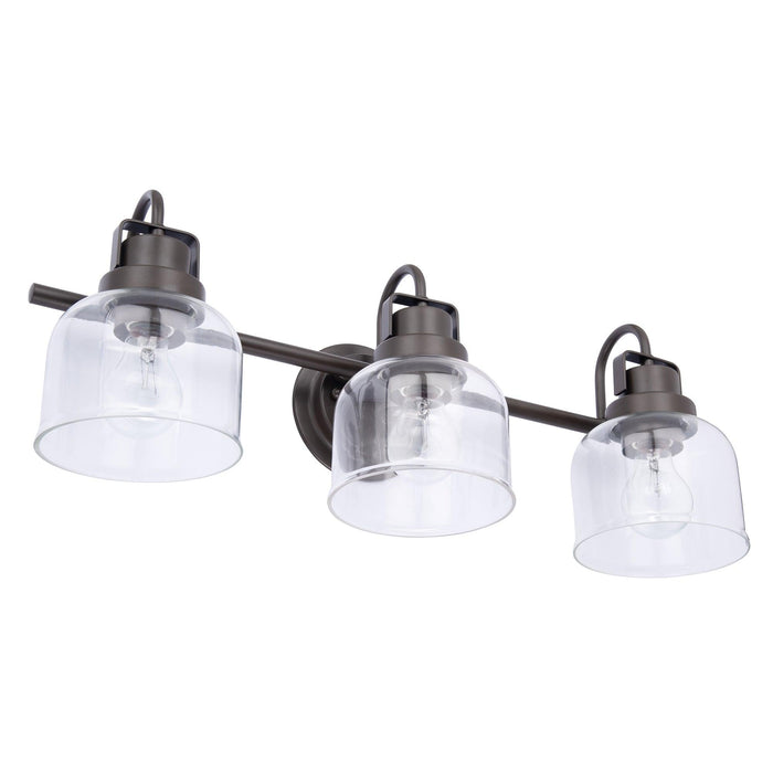 Brighton 3-Light Dark Bronze Dimmable Bathroom Vanity Light - Sweatfully